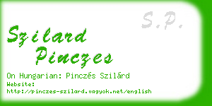 szilard pinczes business card